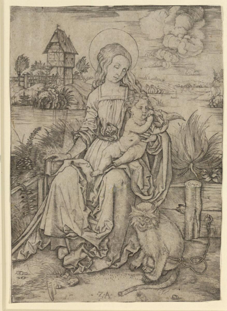 Andrea Zoan, Maria mit der Meerkatze, Inv. Nr.: DG1952/351
