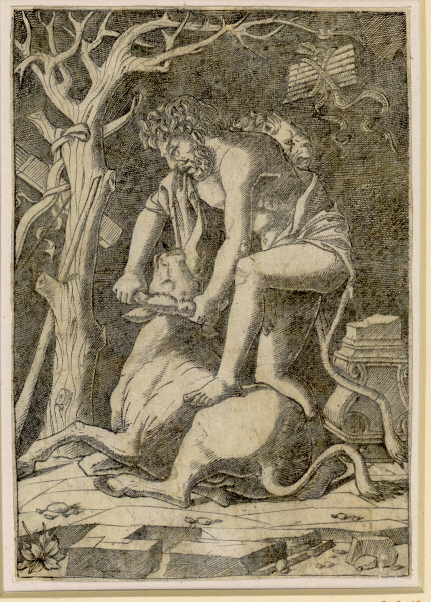 Herkules und der kretische Stier, Nicoletto da Modena