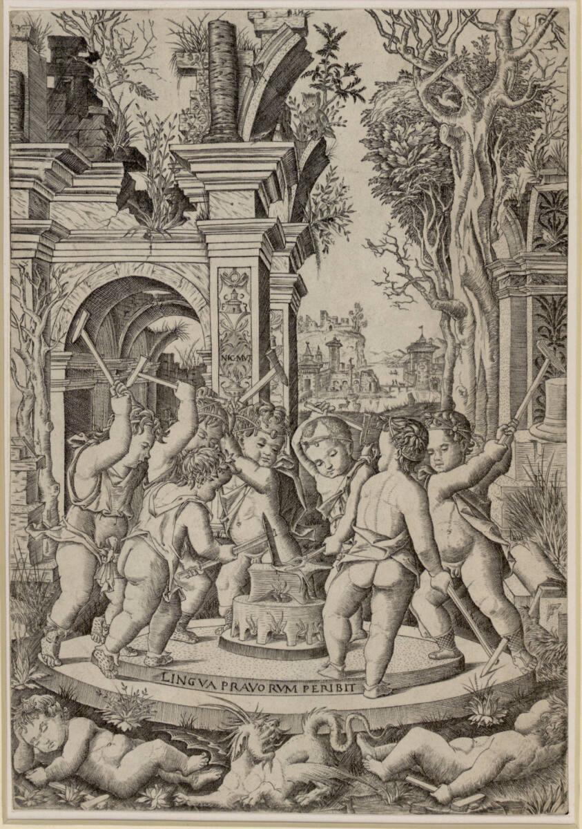Nicoletto da Modena, Das Schicksal der bösen Zunge, Inv. Nr.: DG1952/383