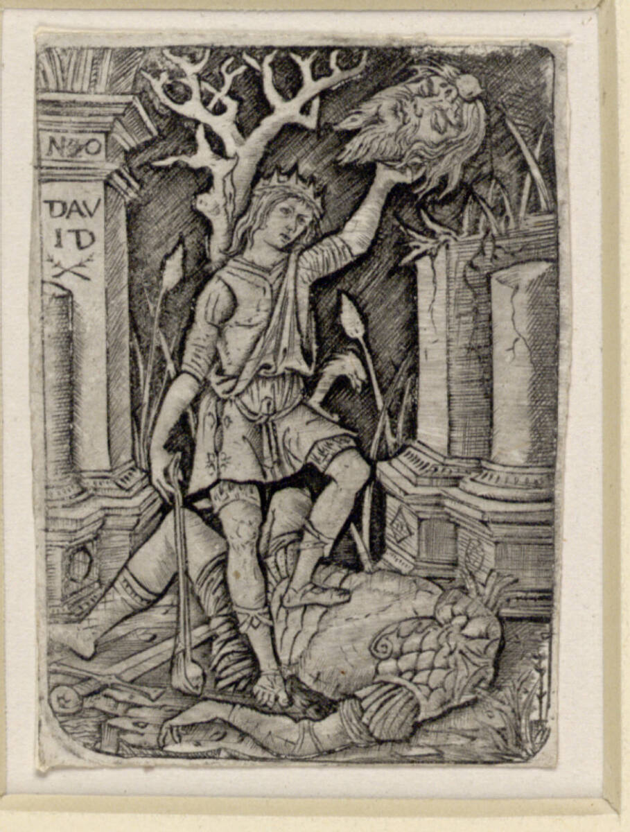 David mit dem Haupt des Goliath, Nicoletto da Modena