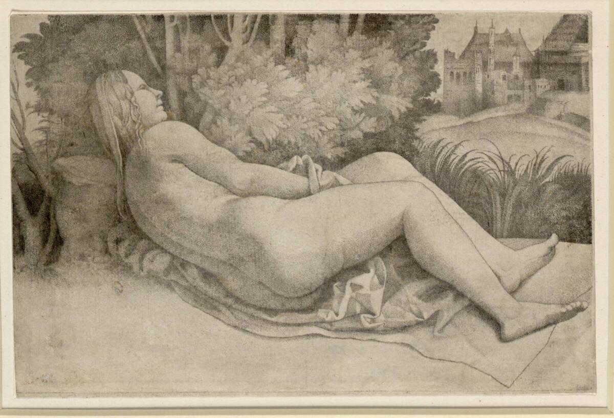 Giulio Campagnola, Liegende Venus in einer Landschaft, Inv. Nr.: DG1954/156