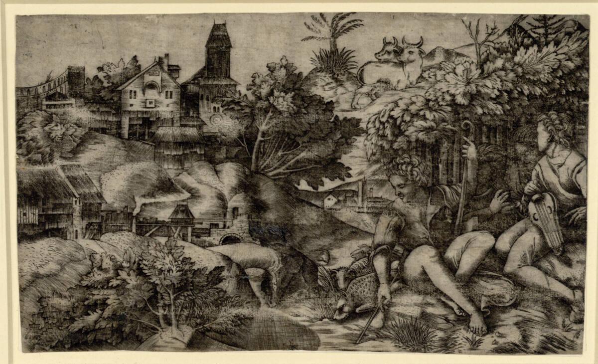 Anonym, Hirten in einer Landschaft, Inv. Nr.: DG1958/54