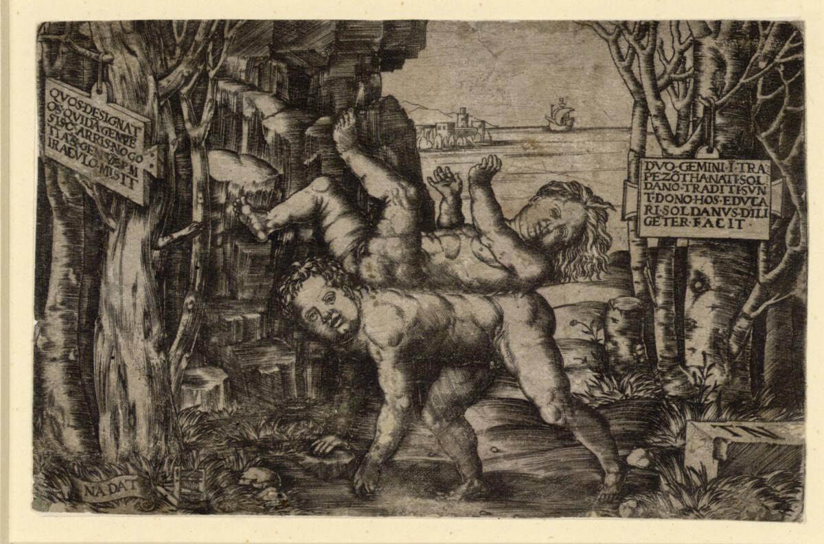 Monogrammist NA DAT (Meister mit der Mausefalle), Verbundene Zwillinge, Inv. Nr.: DG1962/1109