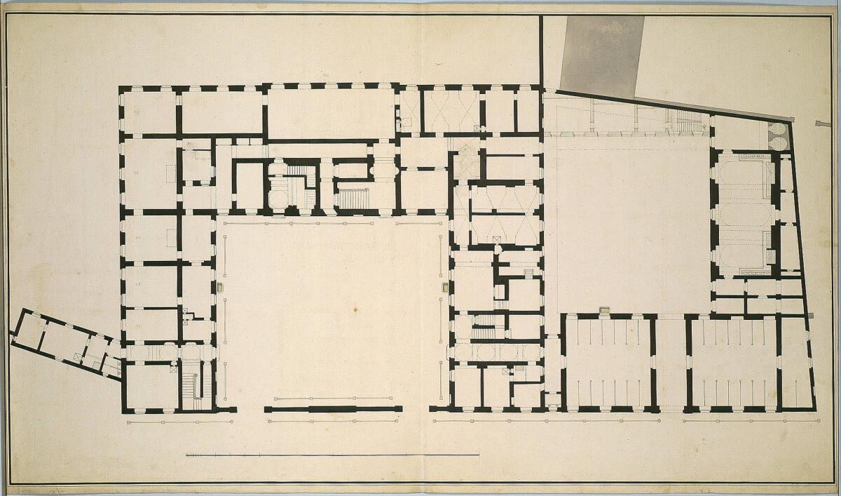 Laxenburg, Palais Esterhazy, Grundriss, Erdgeschoß, Inv. Nr.: AZ5894