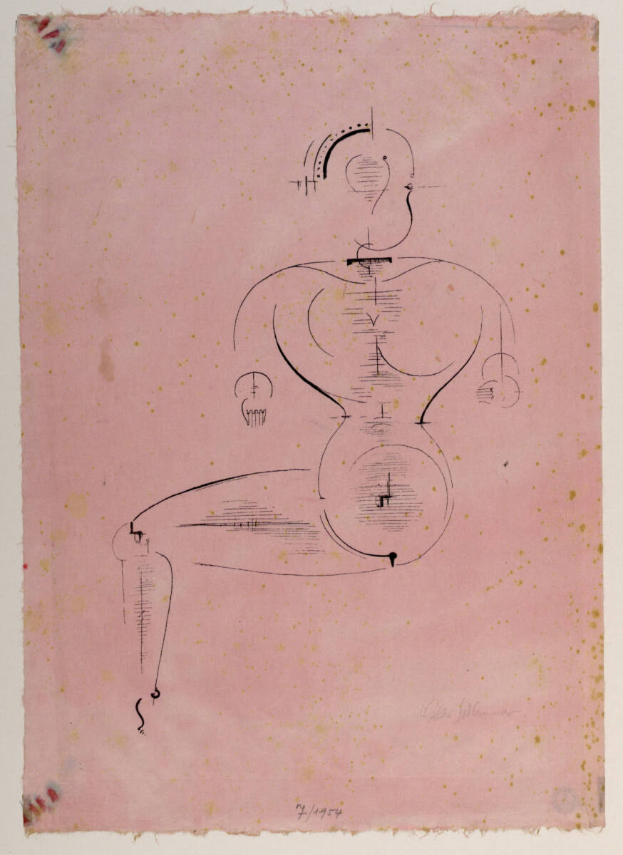 Sitzende Figur in geometrischen Formen, Oskar Schlemmer