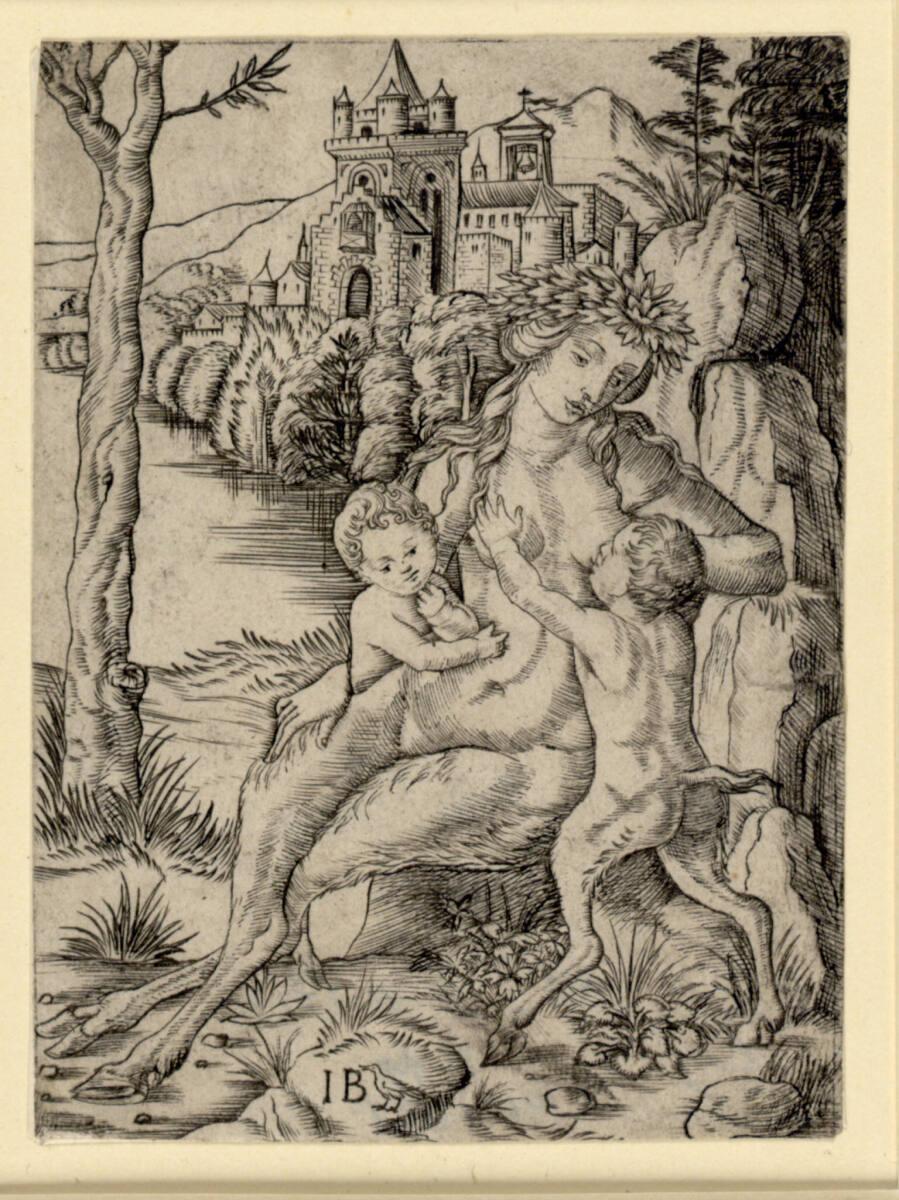 Meister IB mit dem Vogel, Satyrfrau mit Kindern, Inv. Nr.: DG1962/1124