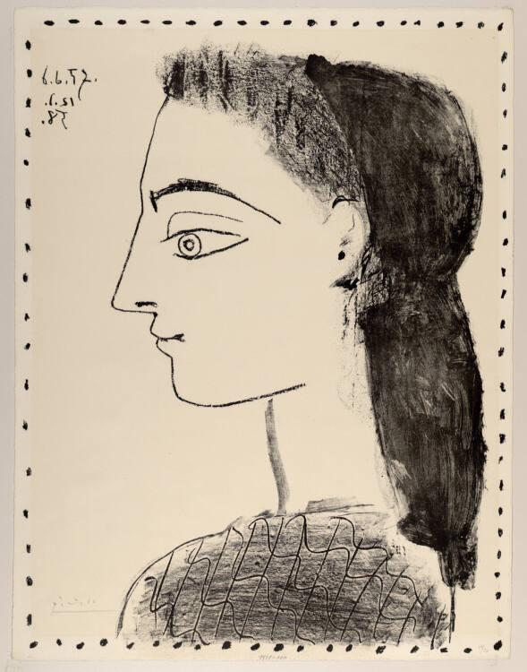 Pablo Picasso, Jacqueline mit dem schwarzen Tuch, Inv. Nr.: DG1958/100