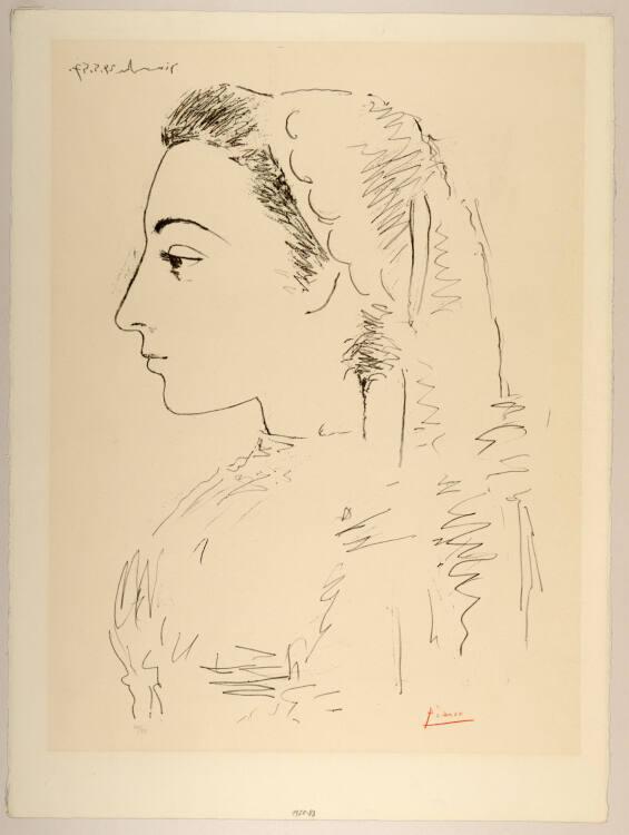 Pablo Picasso, Jacqueline im Profil, Inv. Nr.: DG1958/83