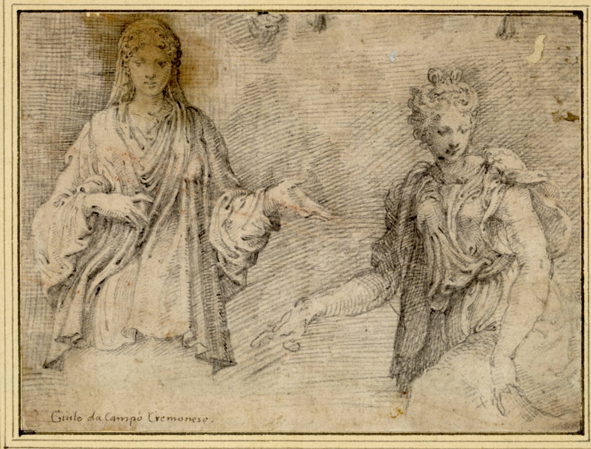Zwei weibliche Halbfiguren in antiker Gewandung, Giulio Campi