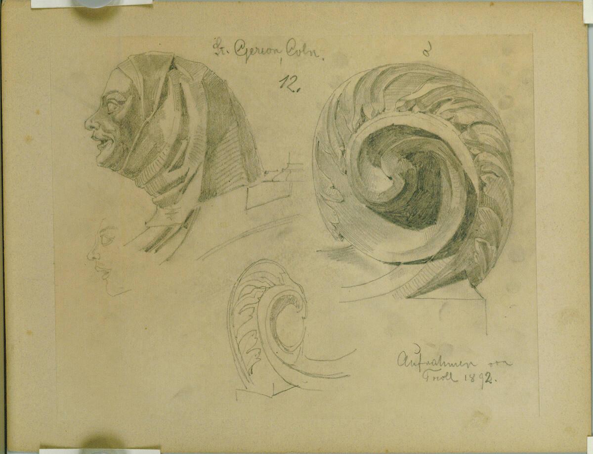 Köln, St. Gereon, Details vom Chorgestühl nach Aufnahmen von Karl Troll, Perspektive, Inv. Nr.:…