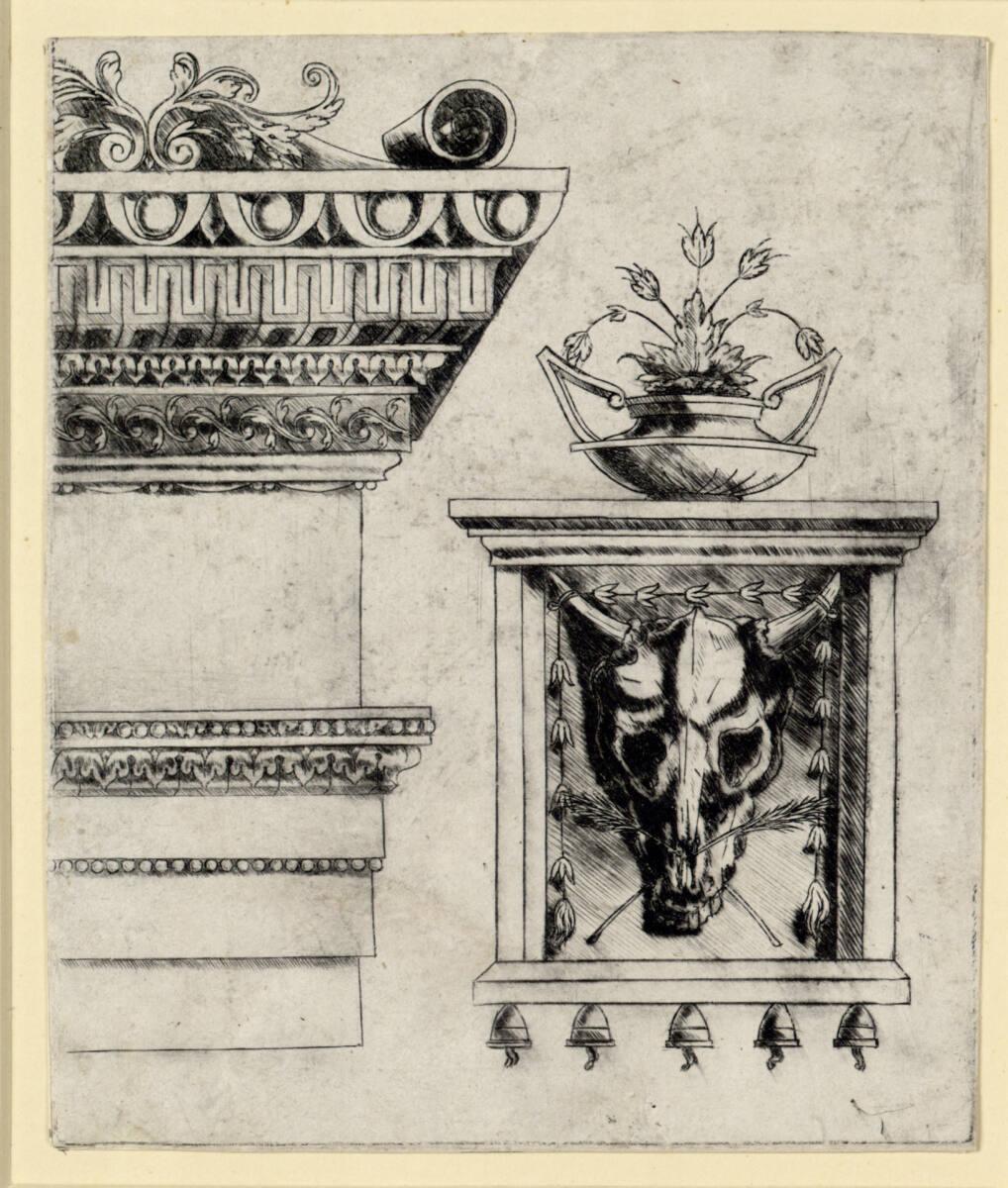 Meister von 1515, Gebälk und Vase auf Metope, Inv. Nr.: DG1962/1158