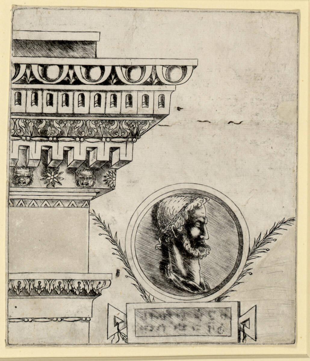 Meister von 1515, Gebälk und Medaillon mit Profilkopf, Inv. Nr.: DG1962/1162