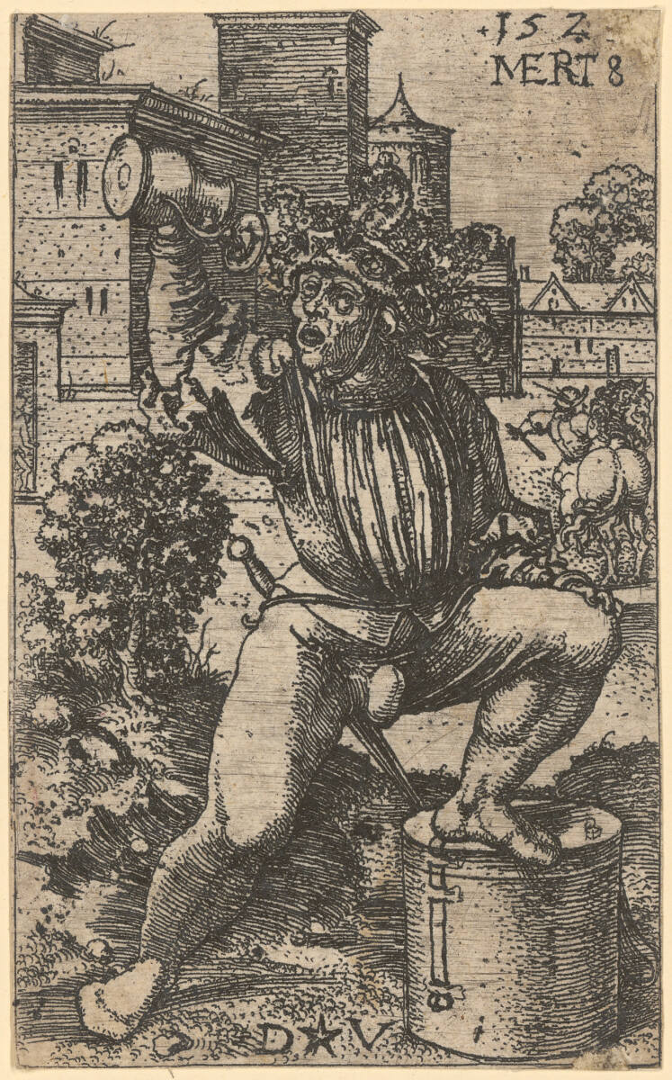 Der trunkene Trommler, Dirk Jakobsz. Vellert, 1525