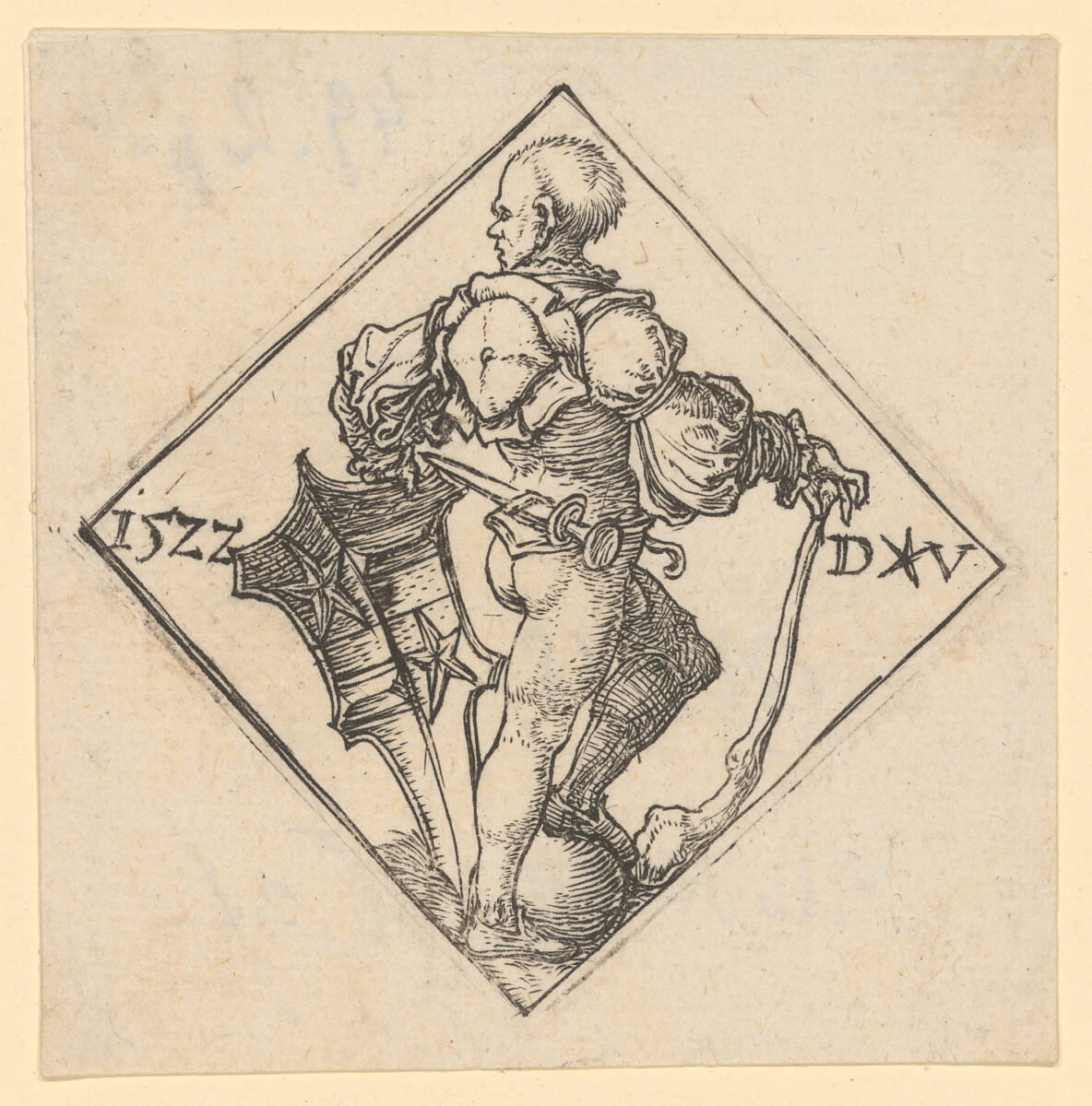 Mann mit Wappenschild, Dirk Jakobsz. Vellert, 1522