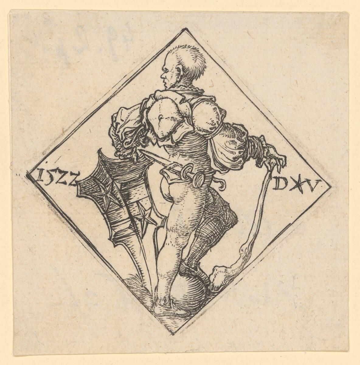 Dirk Jakobsz. Vellert, Mann mit Wappenschild, Inv. Nr.: DG1949/605