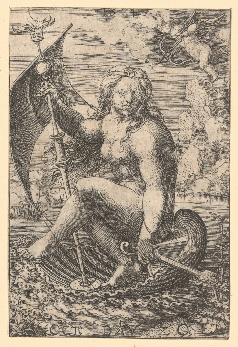 Venus, in einer Muschel segelnd, Dirk Jakobsz. Vellert, 1524