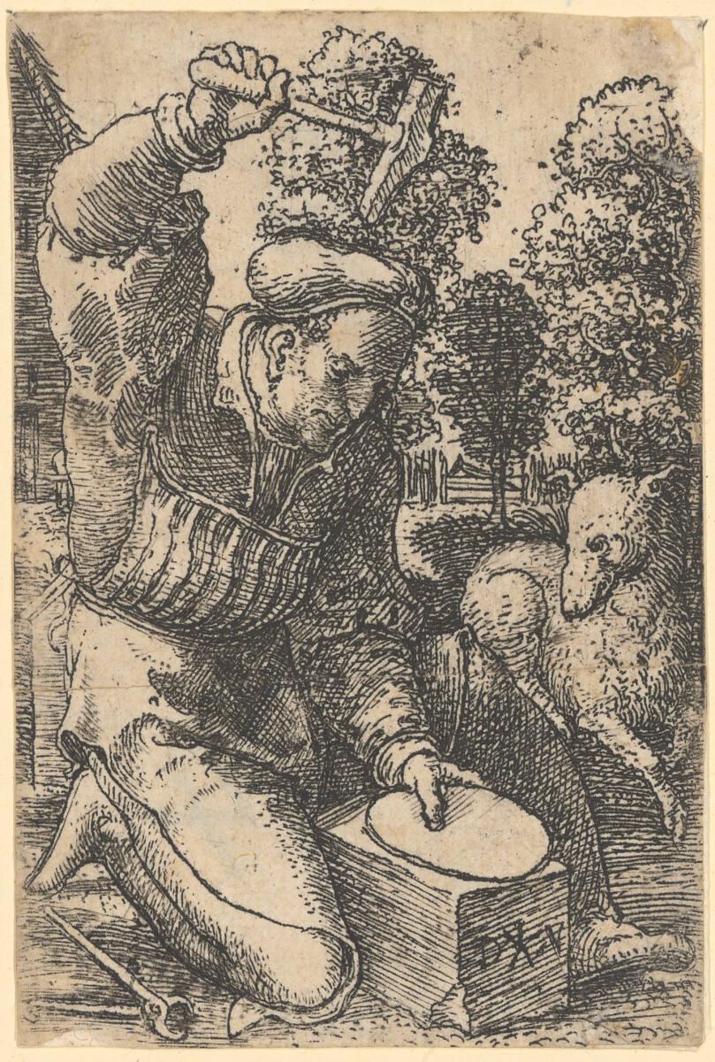Dirk Jakobsz. Vellert, Der Schmied, Inv. Nr.: DG1949/601