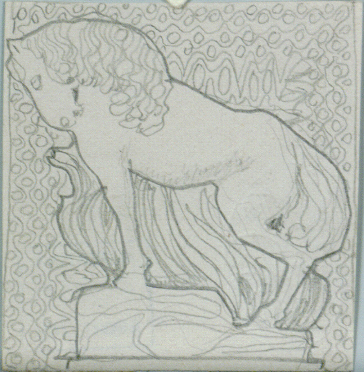 ornamentale Studie mit Pferd, Alfred Castelliz