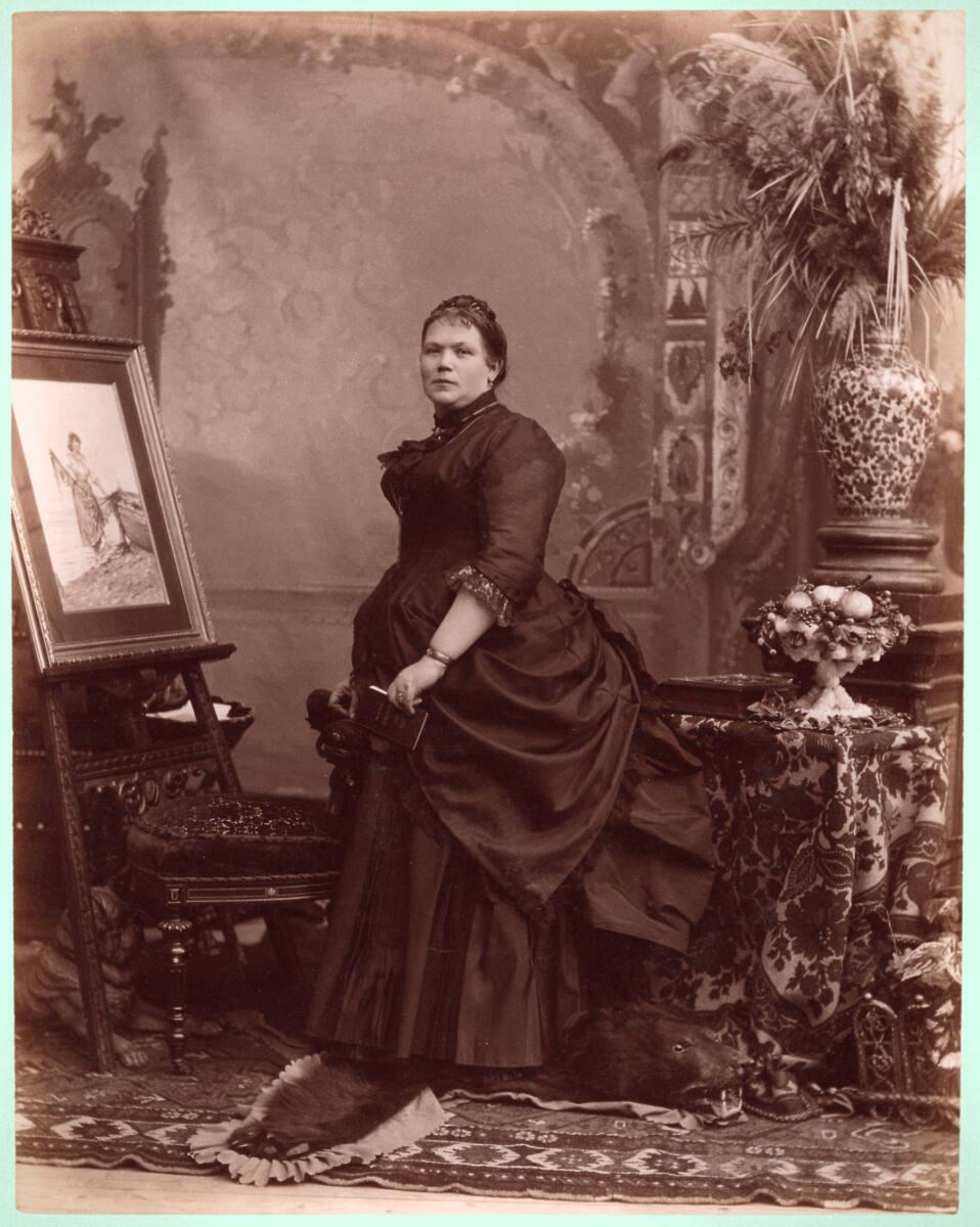 Friedrich Mallmann, Charles Scolik, Carl Srna, Dame vor Staffelei, Inv. Nr.: FotoGLV2000/7464