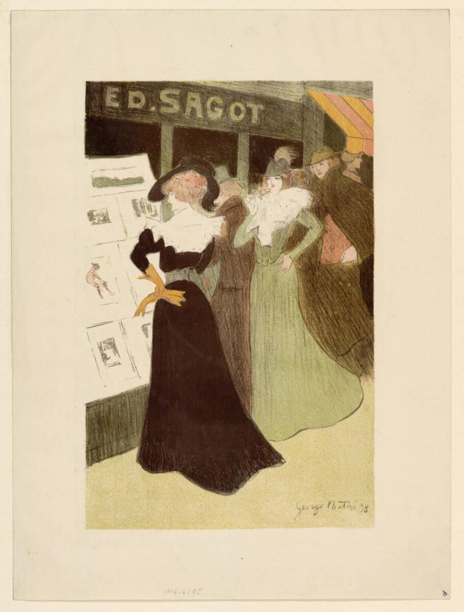 Georges Bottini, Reklameblatt für den Kunsthändler Ed. Sagot, Inv. Nr.: DGNF6195