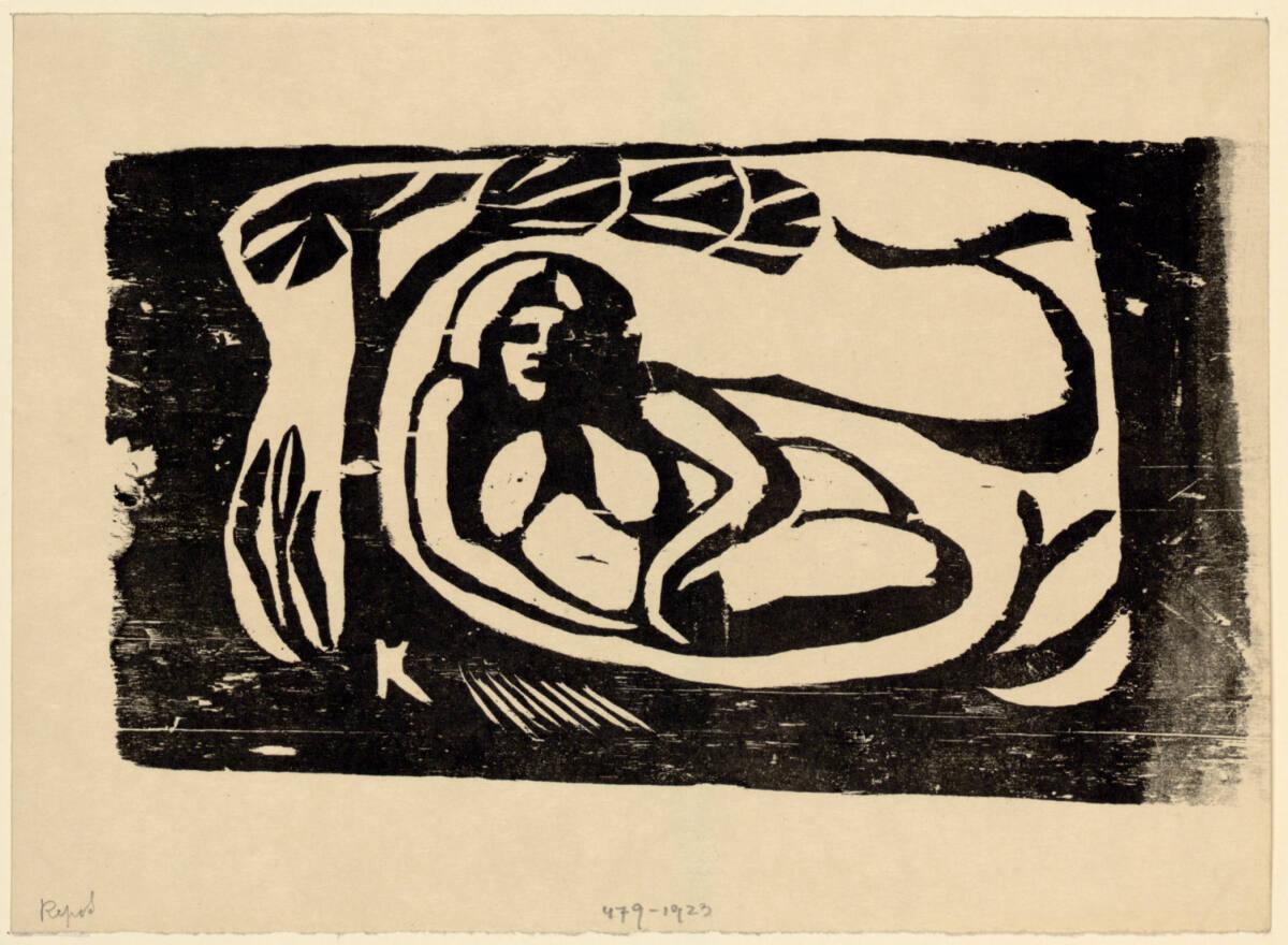 Femme couchée sous un Arbre, Inv. Nr.: DG1923/479