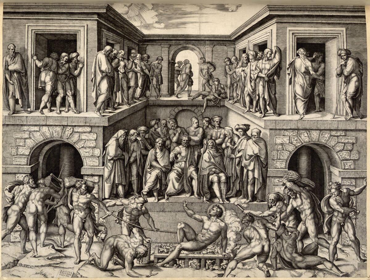 Marcantonio Raimondi, Martyrium des heiligen Laurentius, Inv. Nr.: DG1970/328