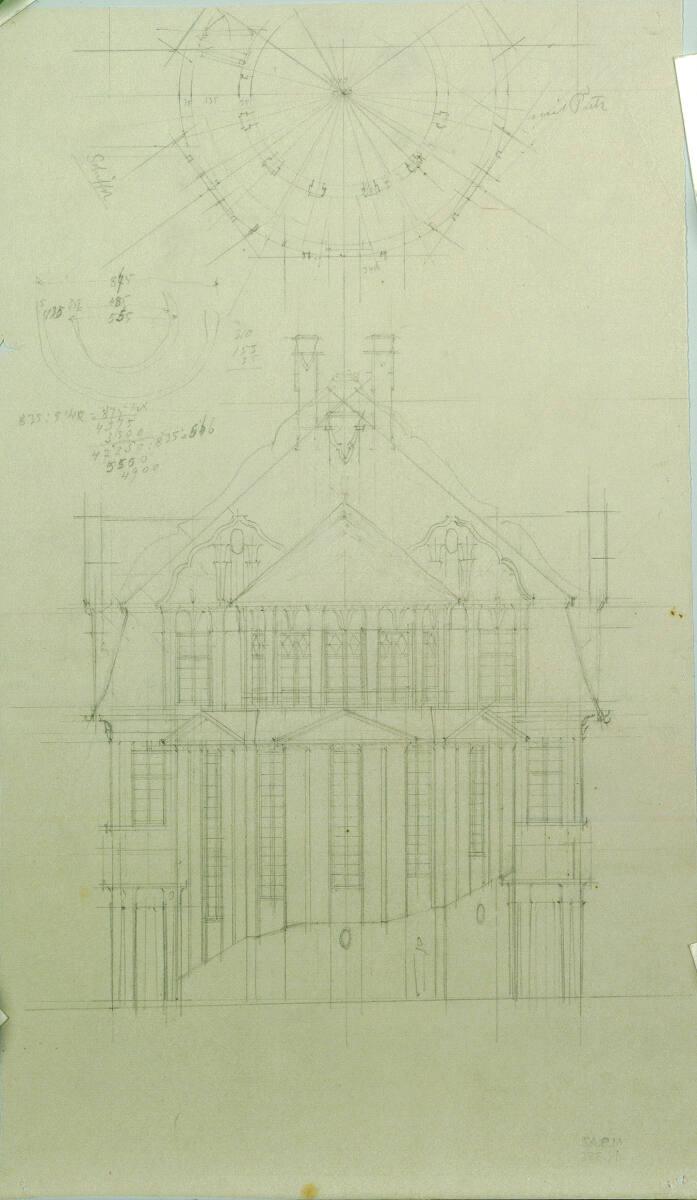 Alfred Castelliz, Bad Groß Ullersdorf (Nordmähren), Villa Franziska, Stockwerksaufbau, geplante…