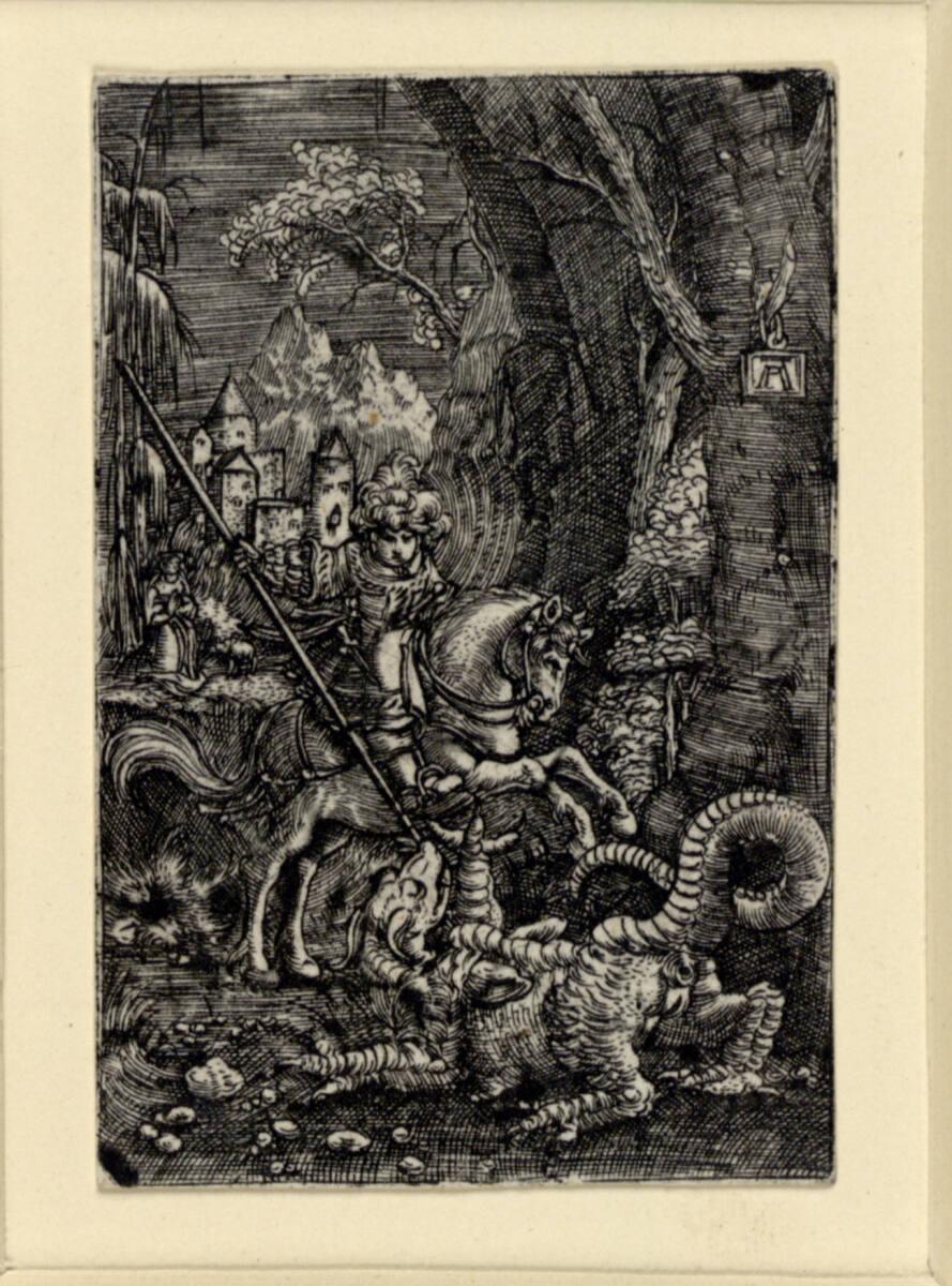 Albrecht Altdorfer, Der heilige Georg tötet den Drachen, Inv. Nr.: DG1926/1696
