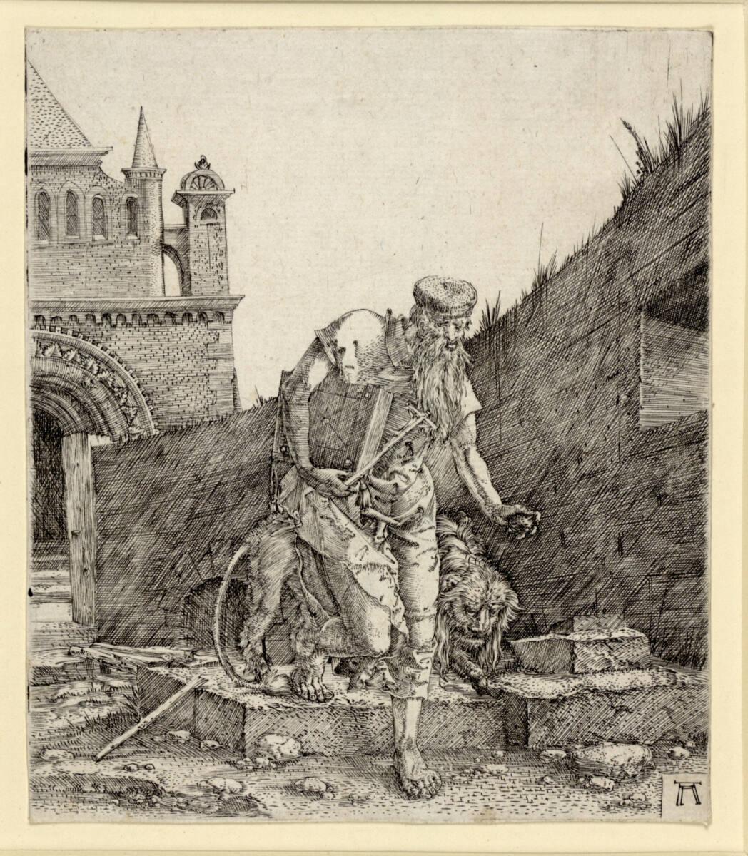 Albrecht Altdorfer, Der heilige Hieronymus, über einen Kirchhof gehend, Inv. Nr.: DG1926/1698