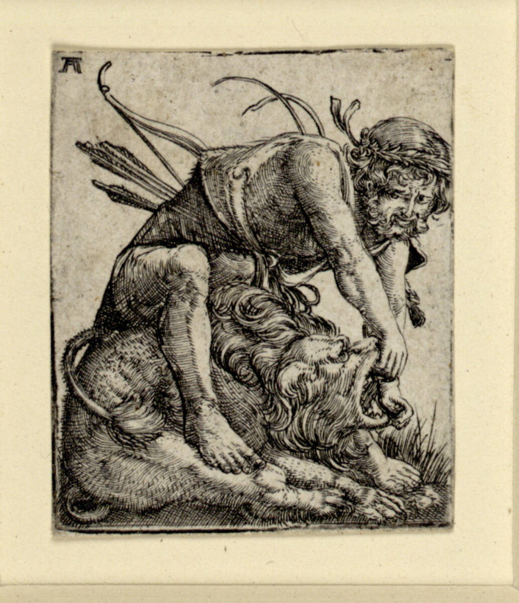 Herkules kämpft mit dem nemeischen Löwen, Albrecht Altdorfer