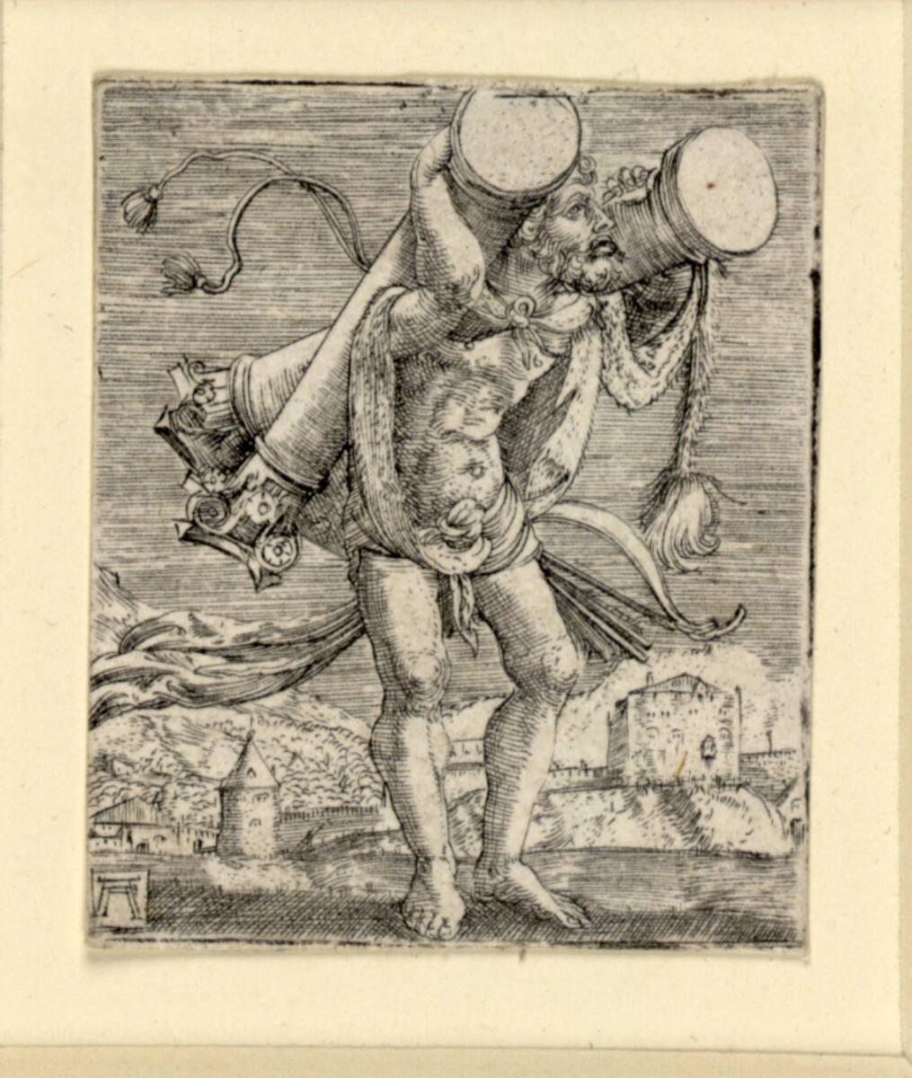 Albrecht Altdorfer, Samson trägt die Säulen von Gades, Inv. Nr.: DG1926/1719