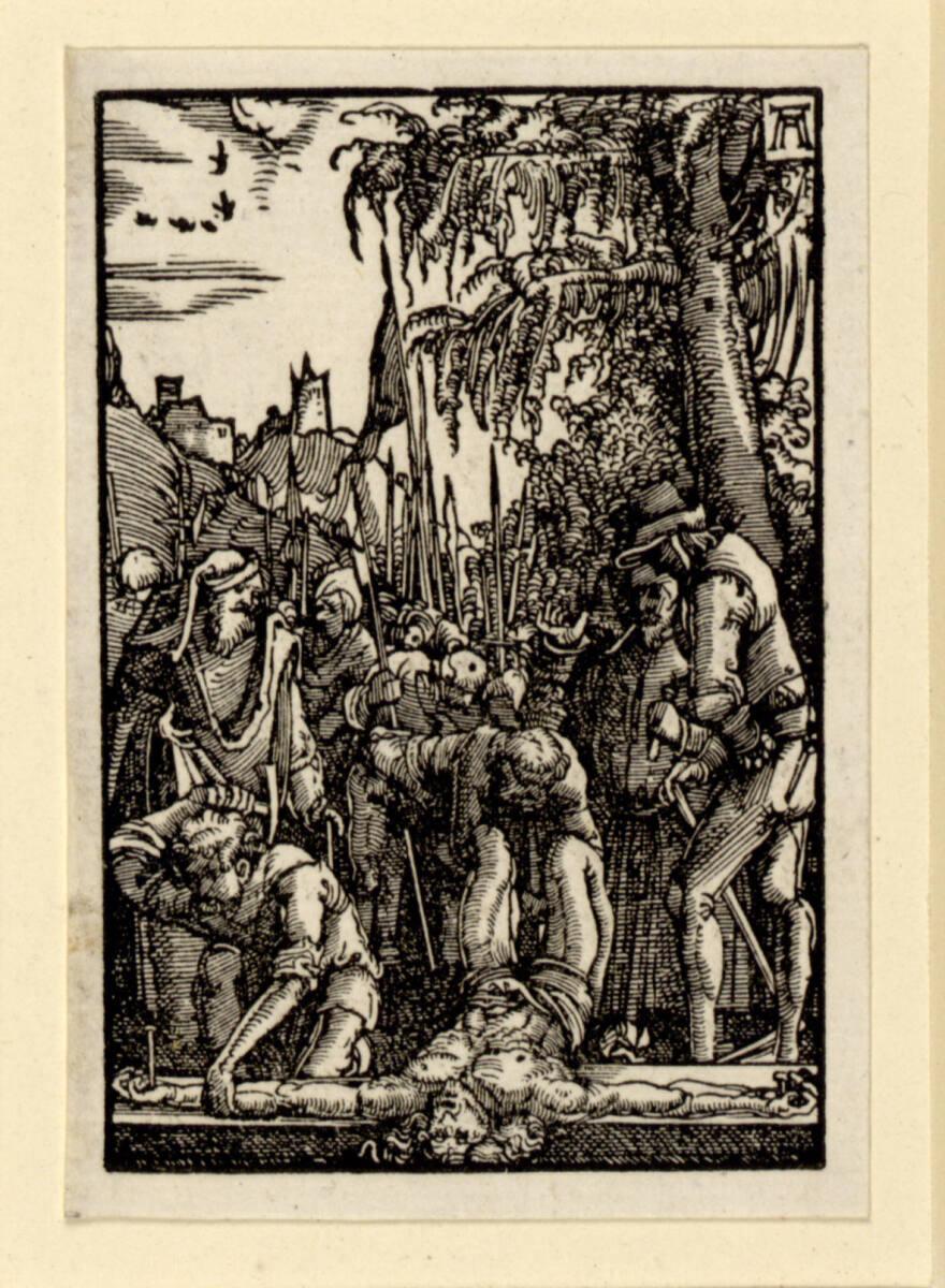 Albrecht Altdorfer, Christus wird ans Kreuz genagelt, Inv. Nr.: DG1926/1822