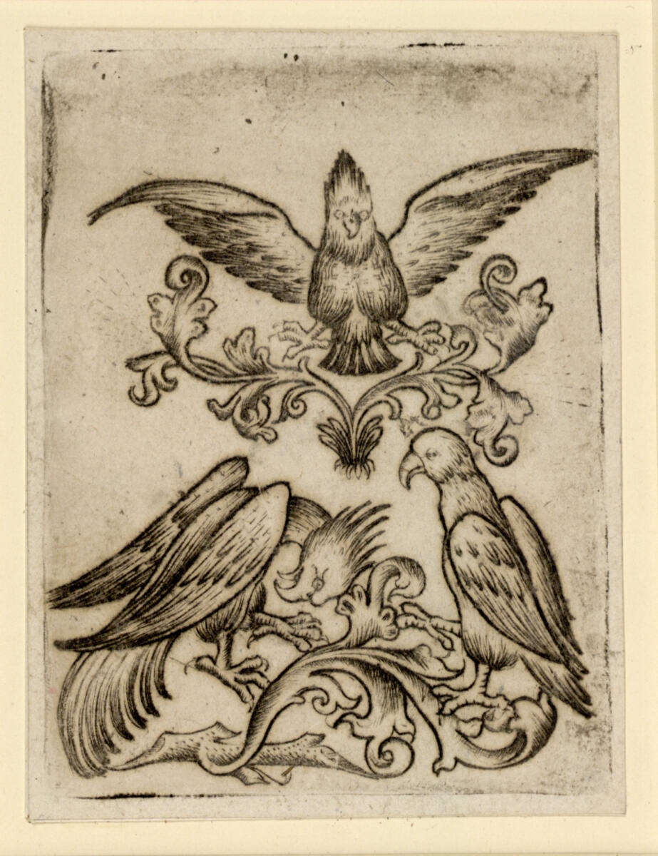 Drei chimärische Vögel, Meister der Berliner Passion, 1450–1470