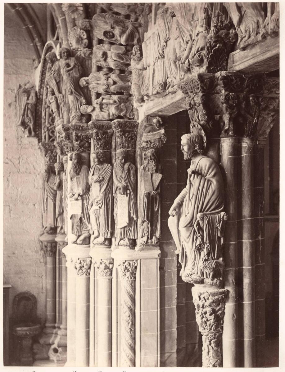 Charles Thurston Thompson, Santiago de Compostela: Portico de la Gloria; Central Pier, showing …