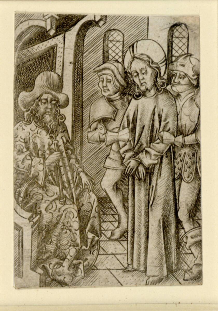 Israhel van Meckenem, Christus vor Pilatus, Inv. Nr.: DG1926/968