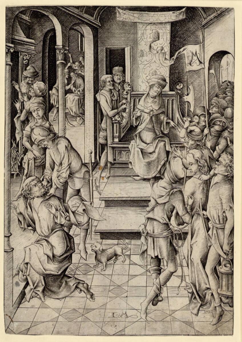 Israhel van Meckenem, Christus vor Annas, Inv. Nr.: DG1926/978