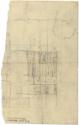 Wohnung Paul Mayer, Wien IV., Prinz-Eugen-Straße 80, Maßskizze, Wandverbau, rückseitig Anglo-Ös…