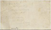 Kuvert mit Adressen und Skizze eines Sessels, Inv. Nr.: ALA694
