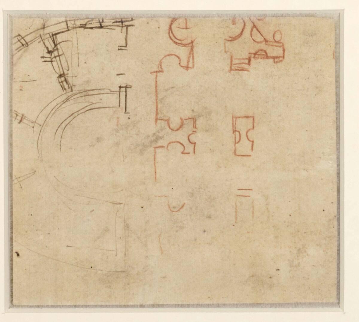 Skizzen zum Grundriss von St. Peter, Raphael, 1518–1520