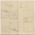 Wohnung Hirsch (?), Esszimmerecke, rückseitig Grundrisse, Inv. Nr.: ALA680