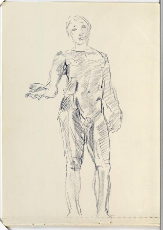 Oskar Kokoschka, Nackter Jüngling; sog. Idolino; Archäologisches Museum, Florenz, Inv. Nr.: 444…