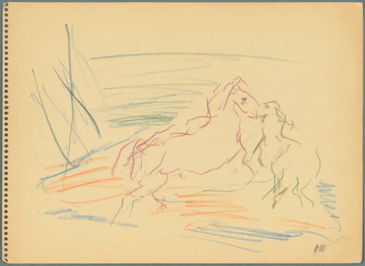 Oskar Kokoschka, Zirkuspferde in der Manege; Zirkus Knie, Vevey, Inv. Nr.: 44410/1