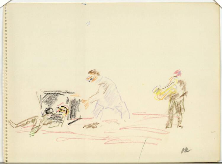 Oskar Kokoschka, Zirkusnummer mit Cowns; Zirkus Knie, Vevey, Inv. Nr.: 44410/2