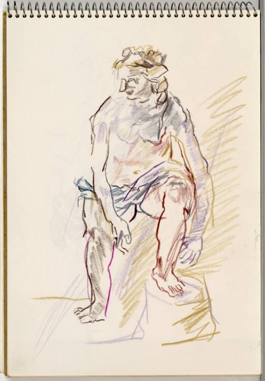 Oskar Kokoschka, Venus; nach der Porzellanfigur "Venus und Cupido" von C.G.Schubert 1782, Mark …