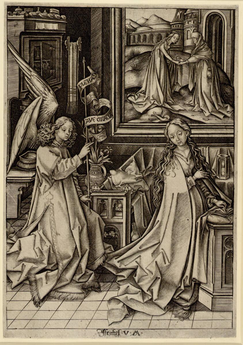 Israhel van Meckenem, Die Verkündigung an Maria, Inv. Nr.: DG1926/1030
