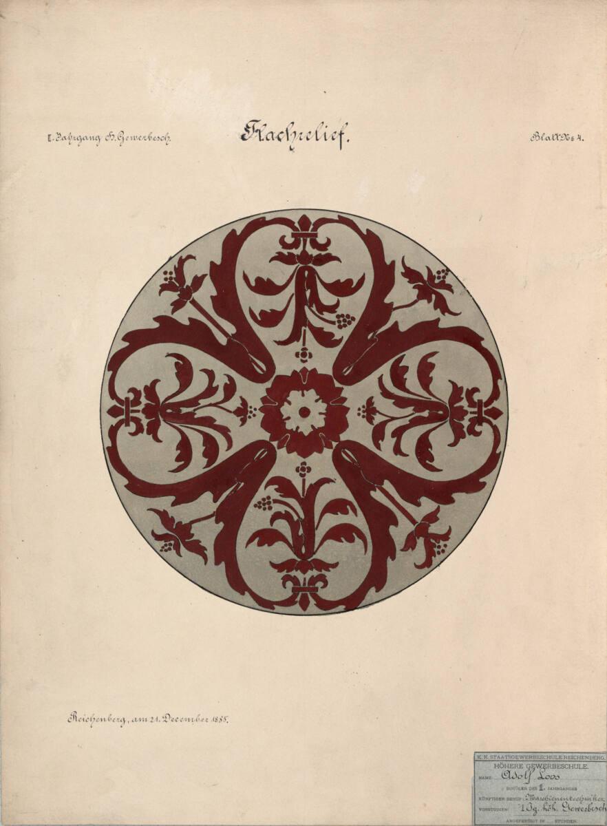 Arbeiten aus der Schulzeit von Loos, Flachrelief, Inv. Nr.: ALA832
