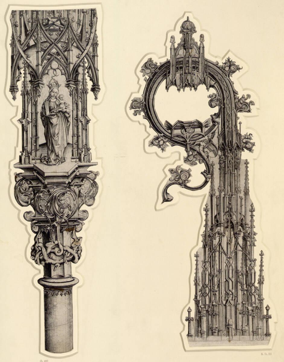 Israhel van Meckenem, Ein Bischofsstab, Inv. Nr.: DG1927/156