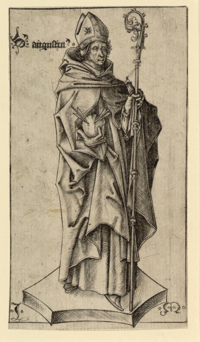 Israhel van Meckenem, Der heilige Augustinus, Inv. Nr.: DG1926/1067