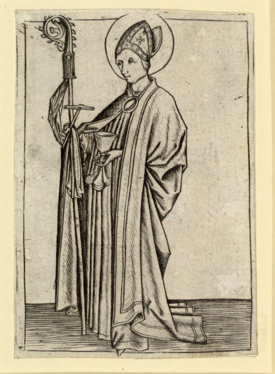 Israhel van Meckenem, Der heilige Eligius, Inv. Nr.: DG1926/1130