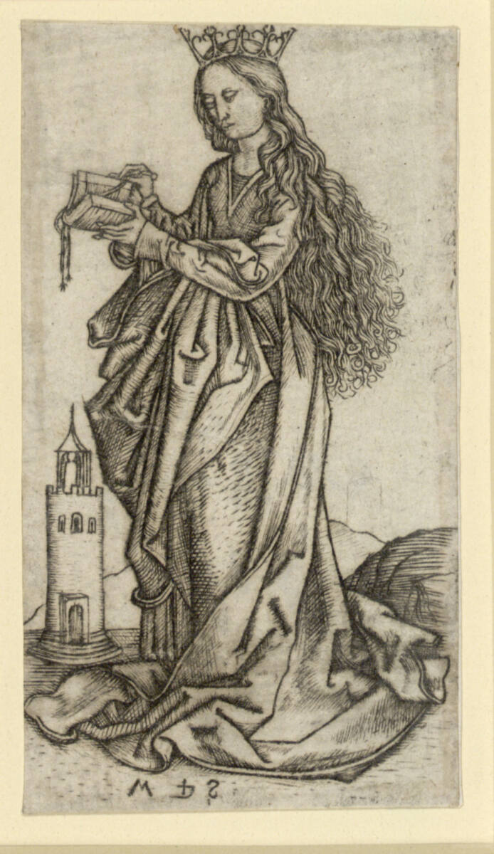 Die heilige Barbara, Martin Schongauer